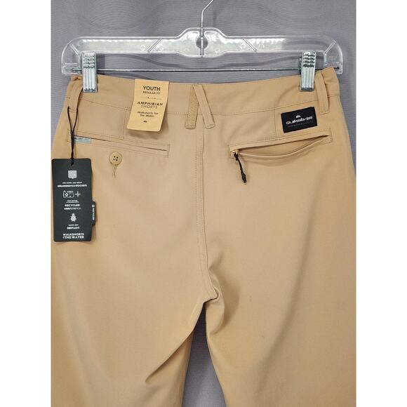 Quiksilver Shorts Boys 12 Khaki Amphibian Hybrid Walkshorts 4-Way Stretch Youth - Picture 13 of 16